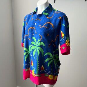 80s Neon Hawaiian Shirt